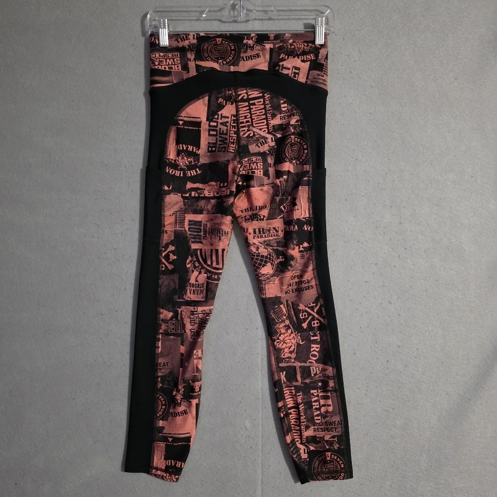 Under Armour Project Rock Womens HeatGear Print Ankle Leggings Size Medium